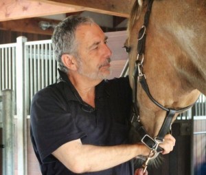Dr. Schoen with a client's horse